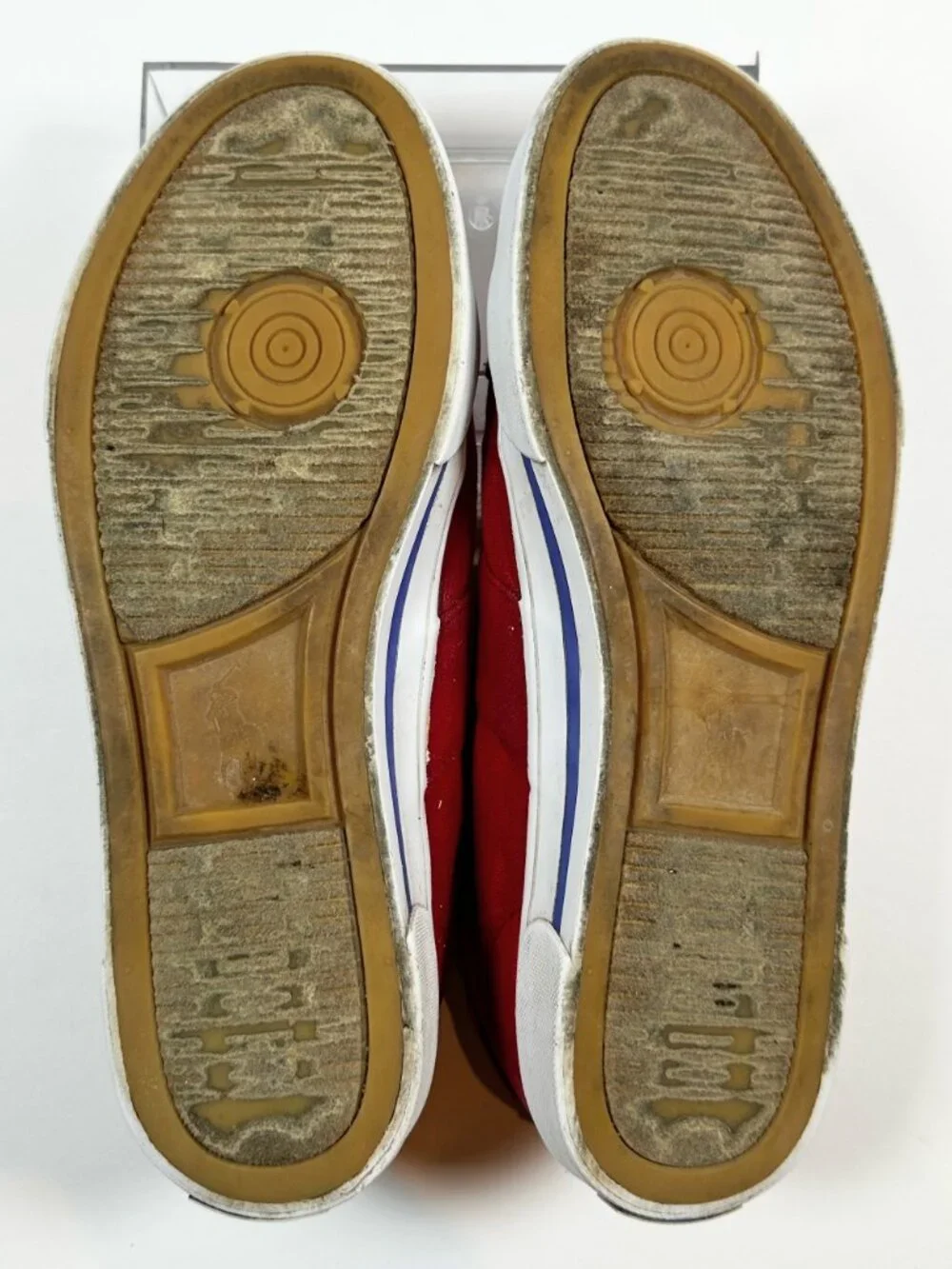 Polo By Ralph Lauren Red Humberto Canvas Sneakers Men's Sizez 9.5D Preppy Casual
